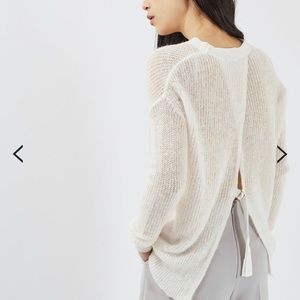 Gauzy Open Back Sweater
